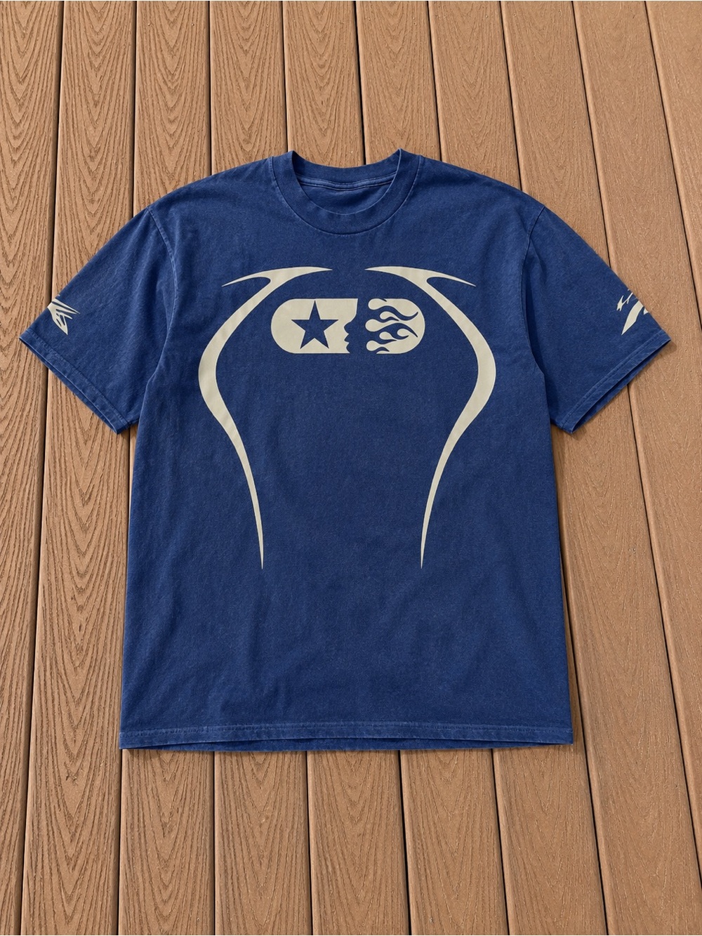 Men's Navy Graphic Crewneck T-Shirt